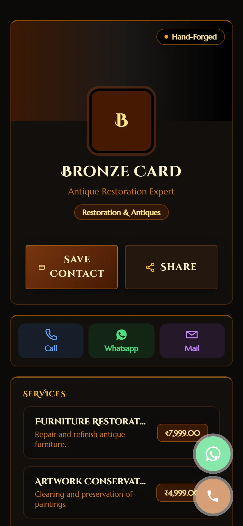Bronze Card Preview