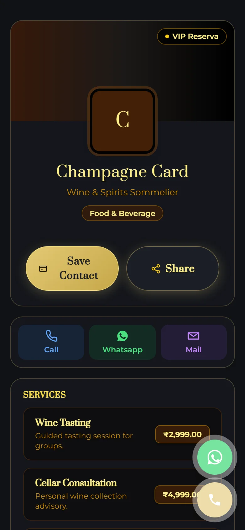 Champagne Card Preview