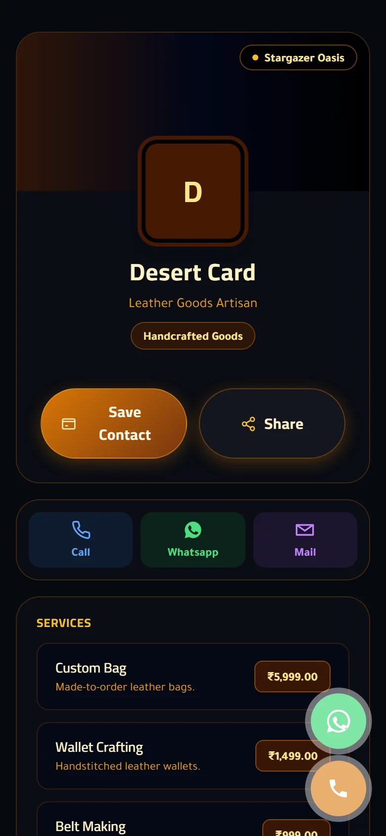 Desert Card Preview