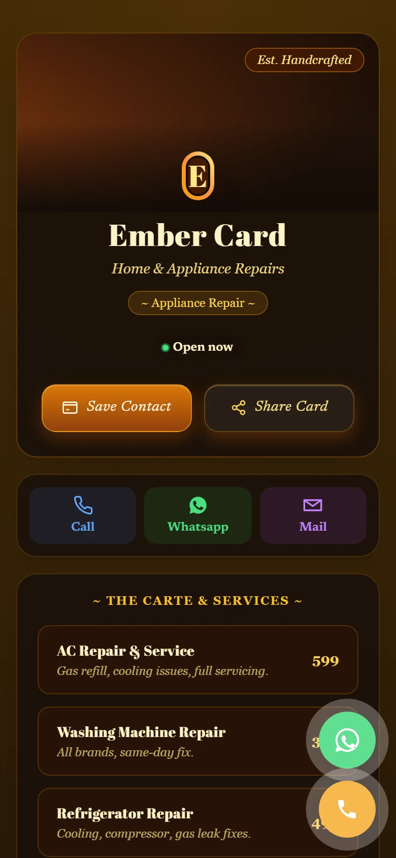 Ember Card Preview