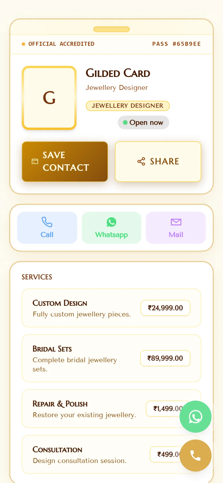 Gilded Card Preview