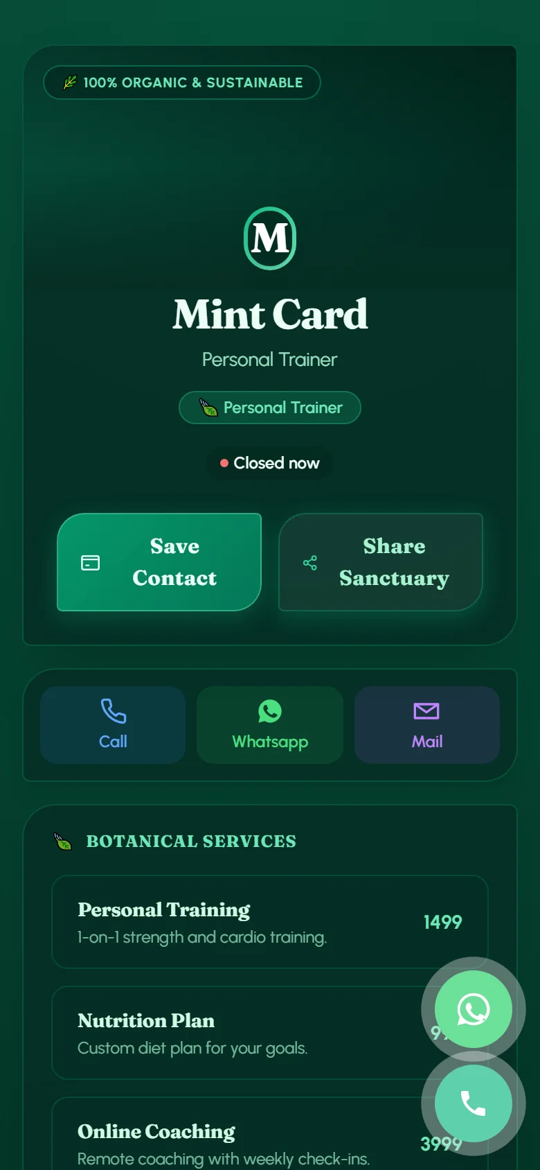 Mint Card Preview