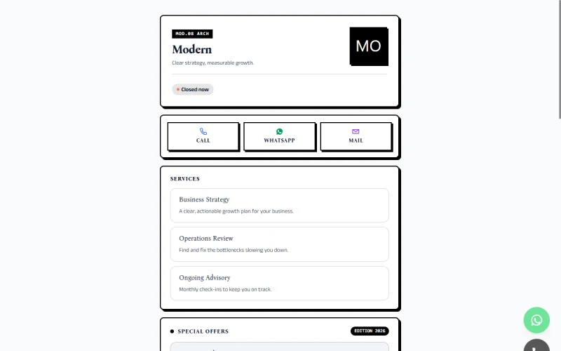 Modern Retail Template Preview