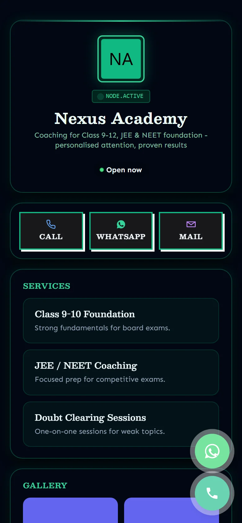 Nexus Academy Preview