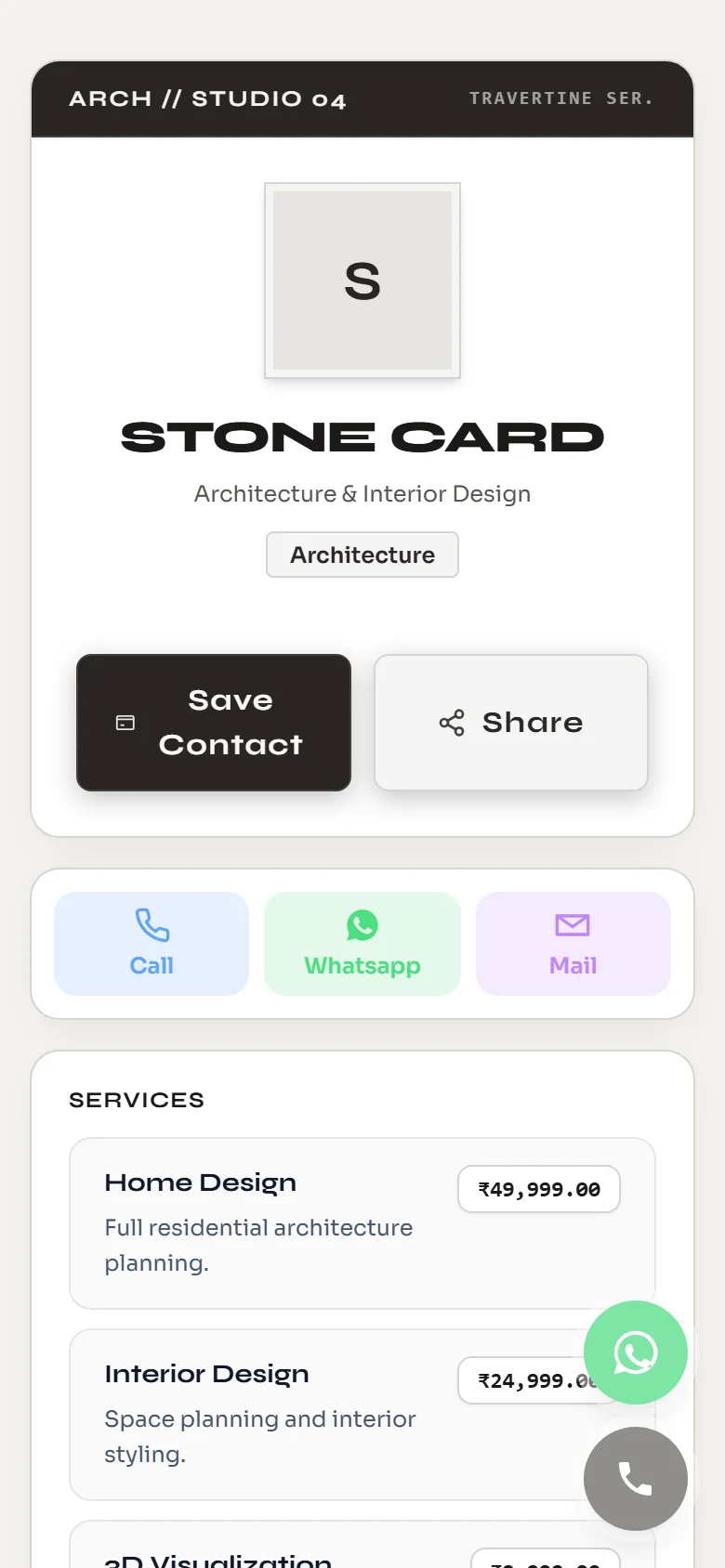 Stone Card Preview