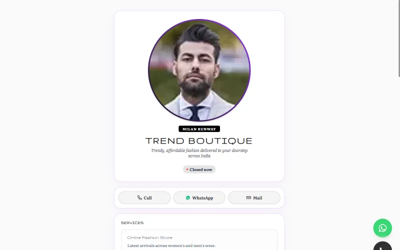 Trend Restaurant Template Preview
