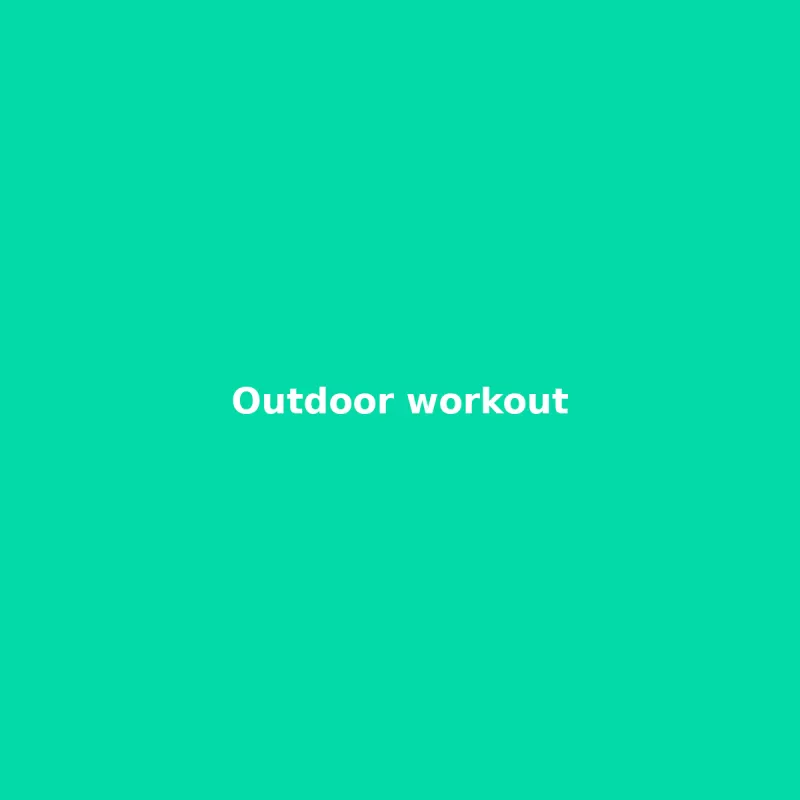 Outdoor training