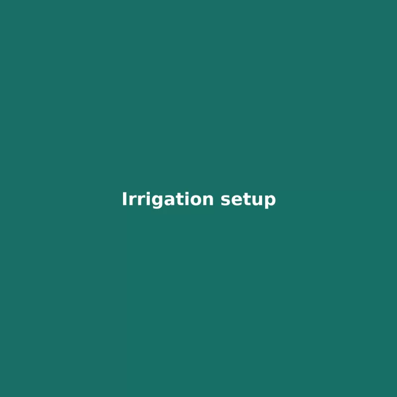 Irrigation setup