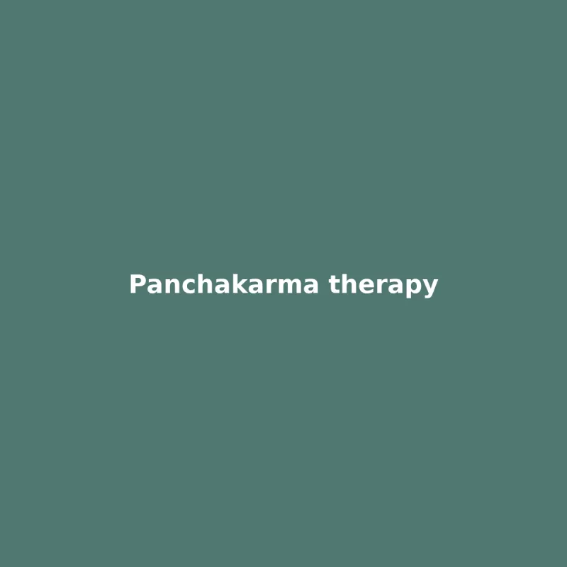 Panchakarma therapy